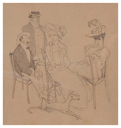 Trube erfahrungen (Confusing Experiences) ,
a drawing by Jules PASCIN